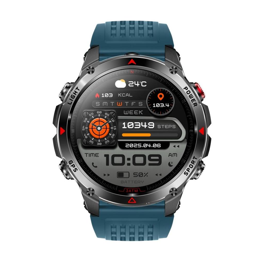 Умные часы Rainbuvvy HT37 GPS 1,46-дюймовый IPS-экран Bluetooth-звонок Водонепроницаемость IP68 Фонарик Пульсометр 540 мАч Спортивные часы Android