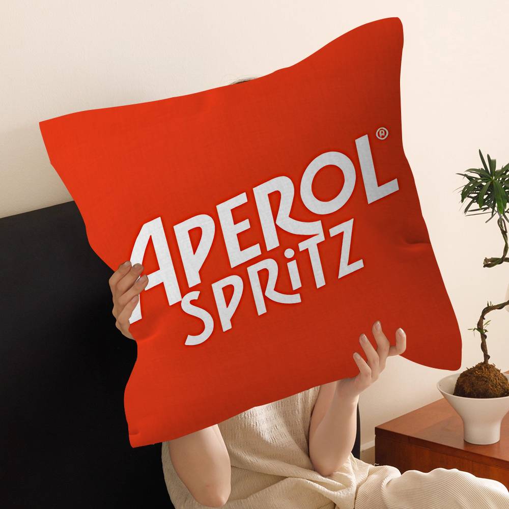 A-Aperol S-Spritz Pillow Cushion Cover Pillowcase Living Room Sofa Home Decor