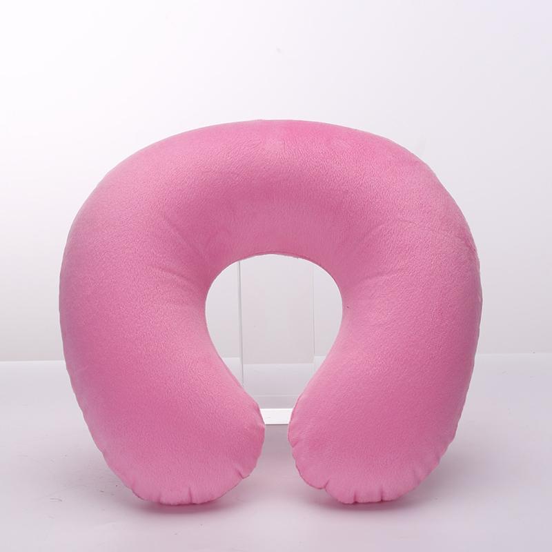 1 шт. Короткая плюшевая подушка U-образной формы для шеи, надувная подушка с эффектом памяти, ПВХ-основа, снимающая усталость