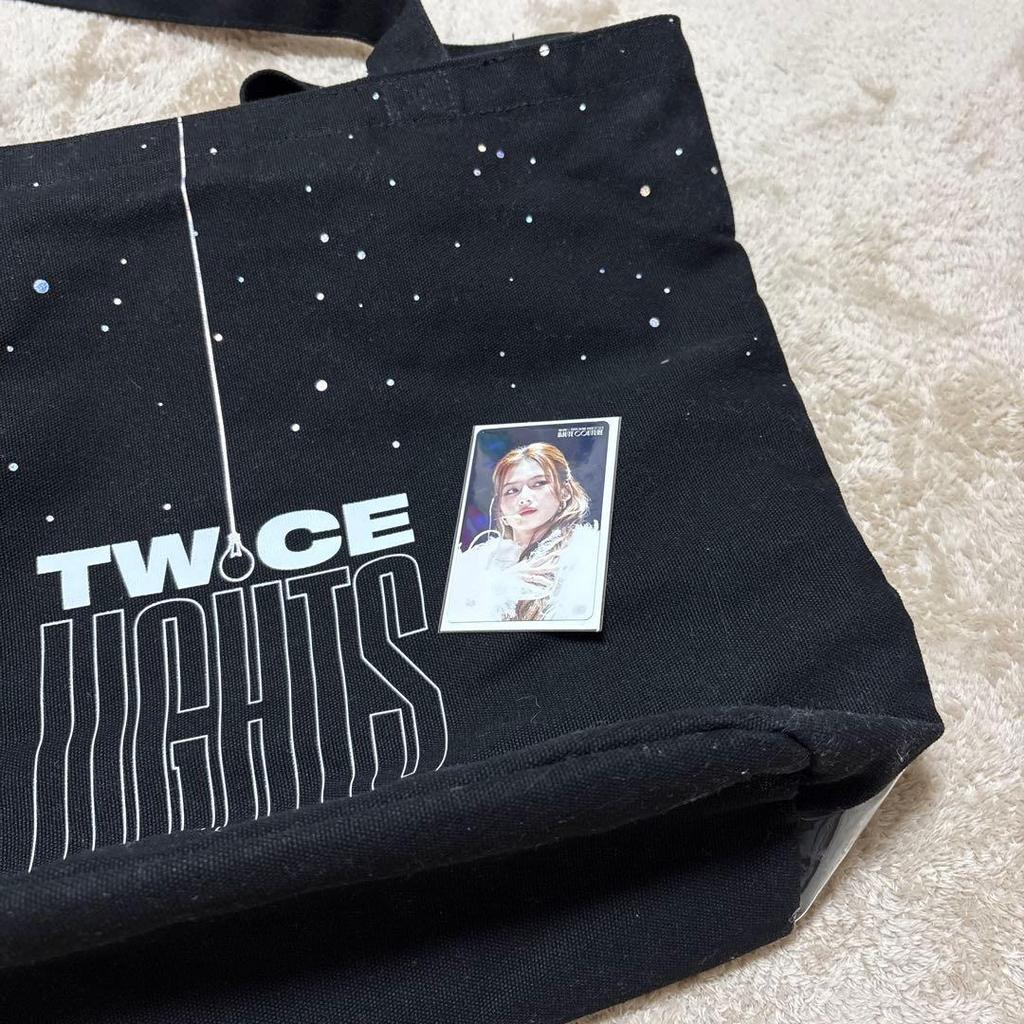 [USED] TWICE LIGHTS tote bag + Sana trading card
