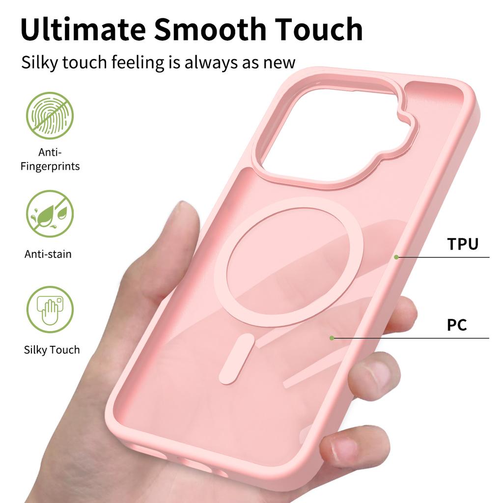 Ультратонкий чехол N52, совместимый с MagSafe, для Xiaomi 17 Pro Max Redmi Note 15 5G - ТПУ/ПК, шелковистый на ощупь, для беспроводной зарядки, ударопрочный