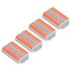 4Pcs Compact Wire Conductor ABS Copper Flame Retardant Quick Conductors Terminal Block