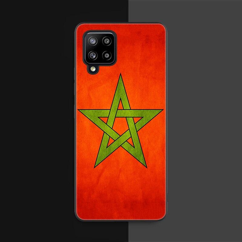 Чехол с гербом Марокко и флагом для Samsung Galaxy A12 A02S A22 A32 A52 A72 A71 A51 A41 A31 A21 A11 A50 A70 A10S A20S, черный чехол