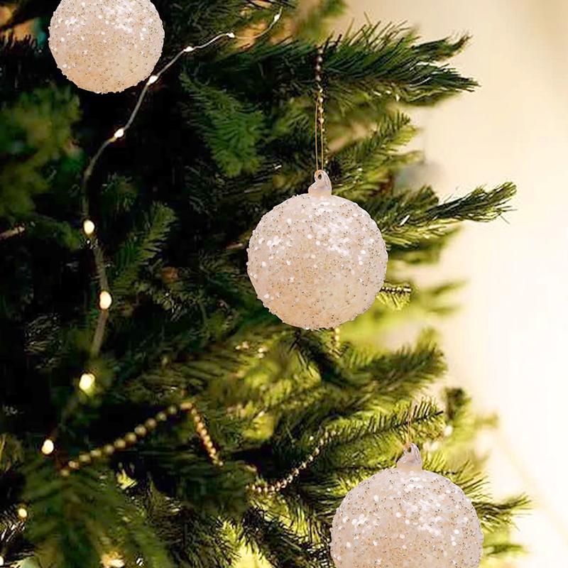 4 шт. модные рождественские шары жемчужные блестки елка подвеска подвесные украшения домашний декор вечеринка сцена