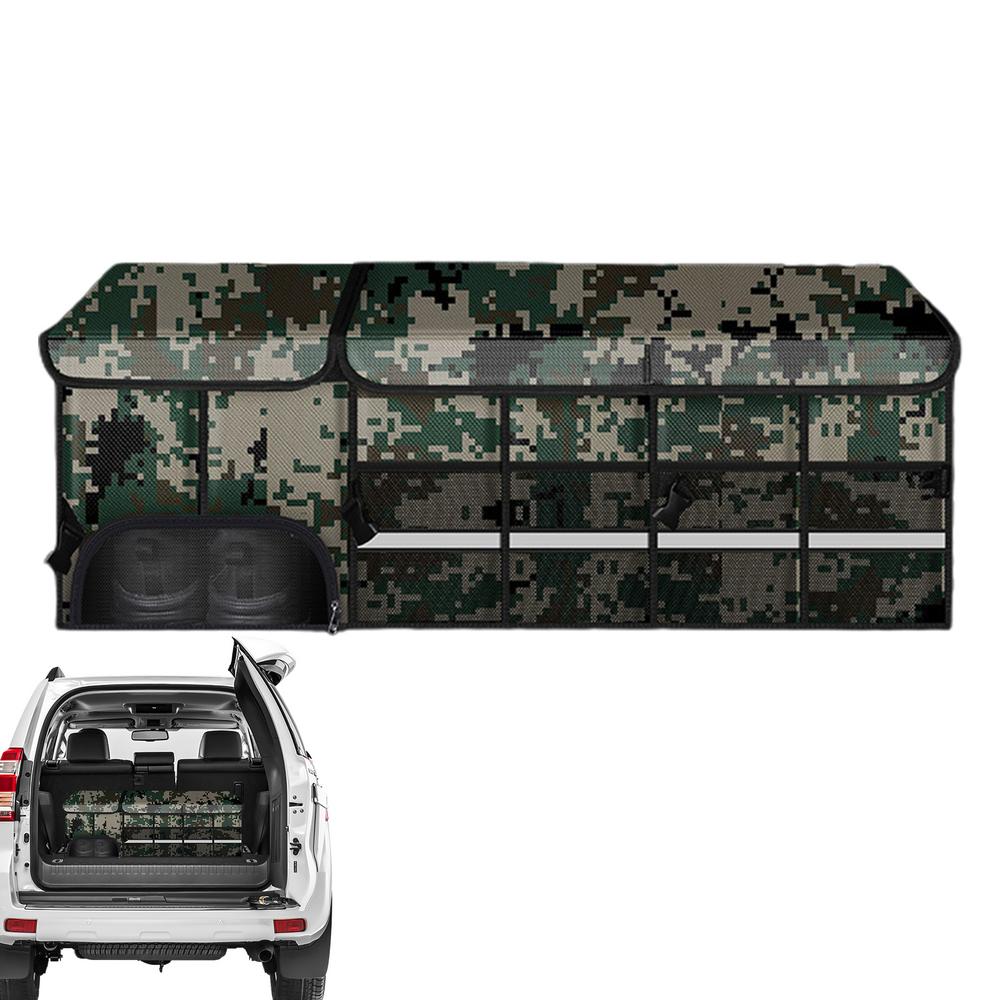 Складной ящик для хранения в багажнике автомобиля, большой вместительный ящик для хранения, портативный ящик для хранения с ручкой, органайзер из ткани Оксфорд для улицы