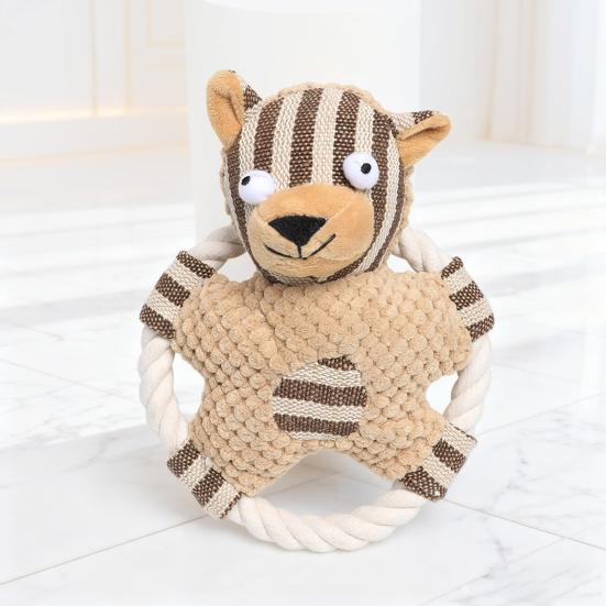 Игрушка-пищалка для собаки, мягкая плюшевая игрушка для собаки с узлом из веревки для щенков, маленьких, средних, крупных собак, для чистки зубов, от скуки