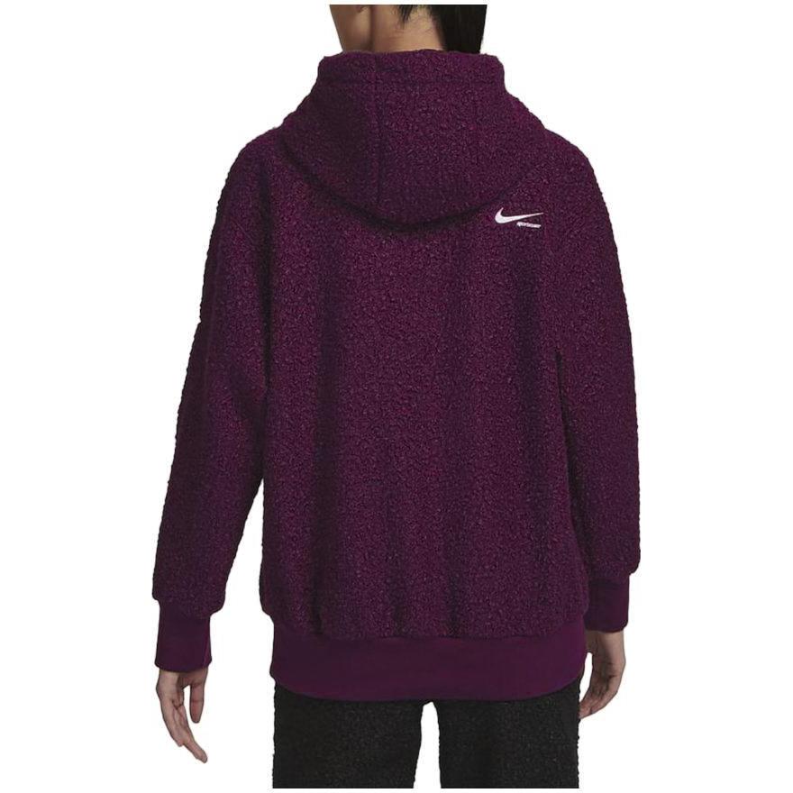 Nike Коллекция Однотонные Свободные Повседневные Худи Женские худи Бордовый FB8784-610