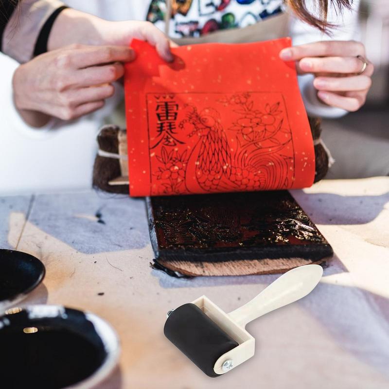 Professional Rubber Roller Brayer Ink Painting Printmaking Roller Art Craft Projects Ink Stamping Tool Painting Roller