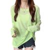 T-shirt Ladies Tops Long Sleeve [UPF50+ Sun Protection/transparent Design/maximum Body Coverage Effect] Blouse Thin Layered Clothing UV Cut Crew Neck