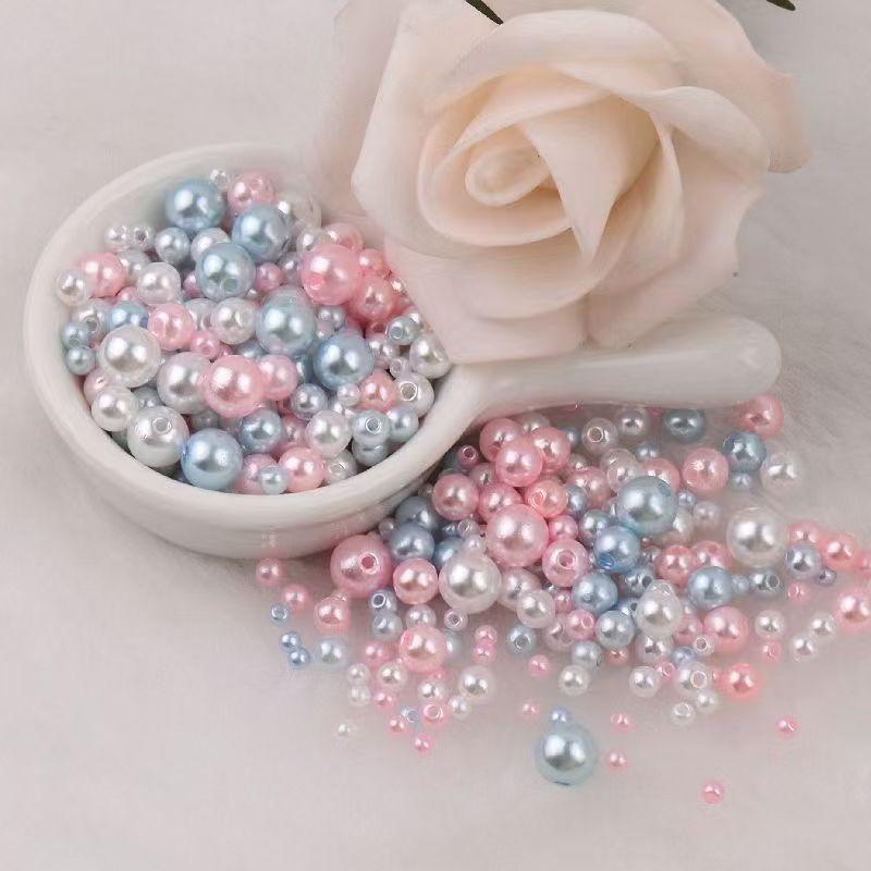 Высококачественная перфорированная разноцветная имитация жемчуга ABC, своими руками, платье из бисера, серьги, браслет, ожерелье с россыпью бусин