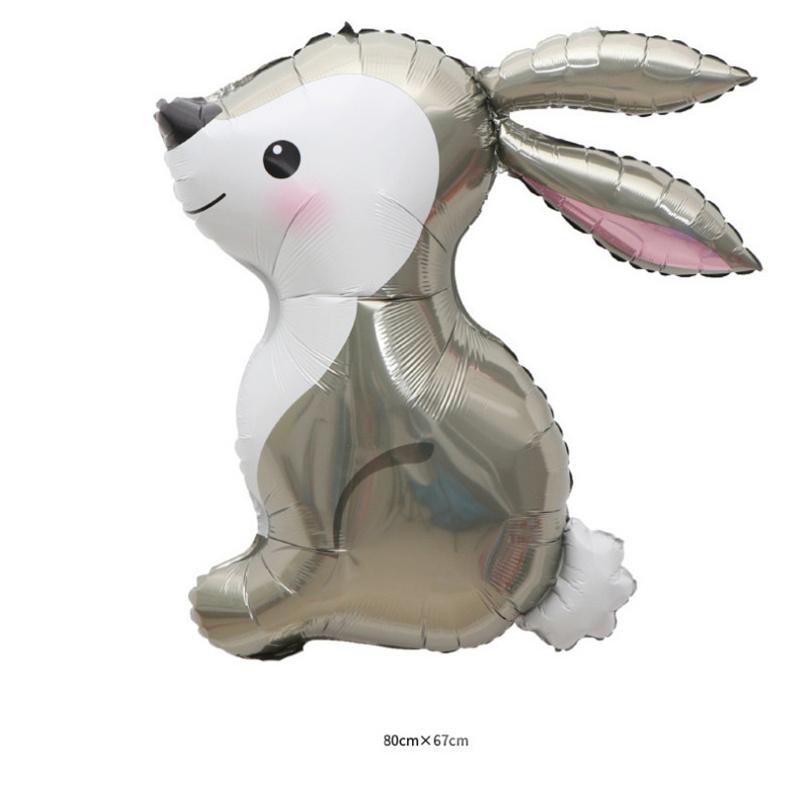 Cartoon Rabbit Foil Balloons Jungle Bunny Forest Animals Helium Ballon MIT