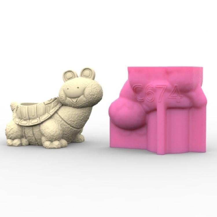 Силиконовая форма для цветочных горшков 3D Черепаха Форма для суккулентов Домашние украшения