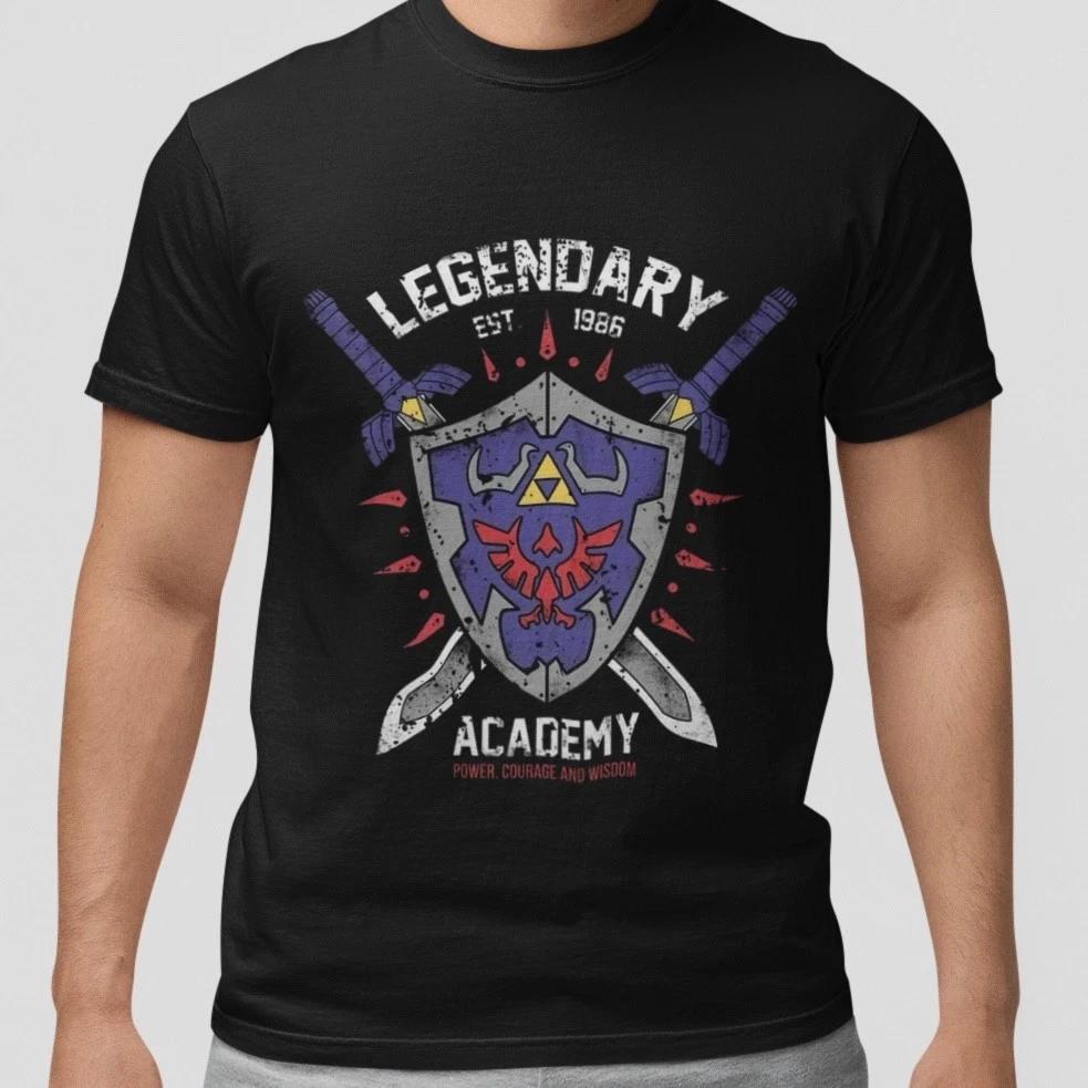 Legendary Hylian Shield & Master Sword Graphic Tee Retro Gamer Shirt Unisex