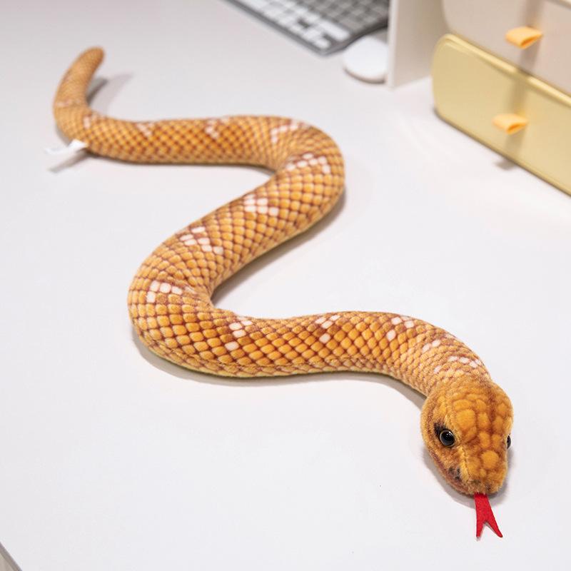 Simulated water boa small snake plush toy S curved python zodiac snake doll boy trick doll