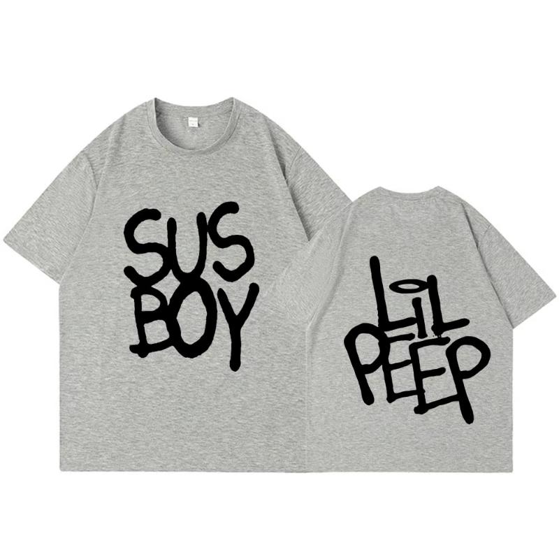 Горячий рэпер Lil Peep Sus Boy Розовая футболка унисекс женская мода хип-хоп футболка с коротким рукавом высокое качество оверсайз хлопковая футболка