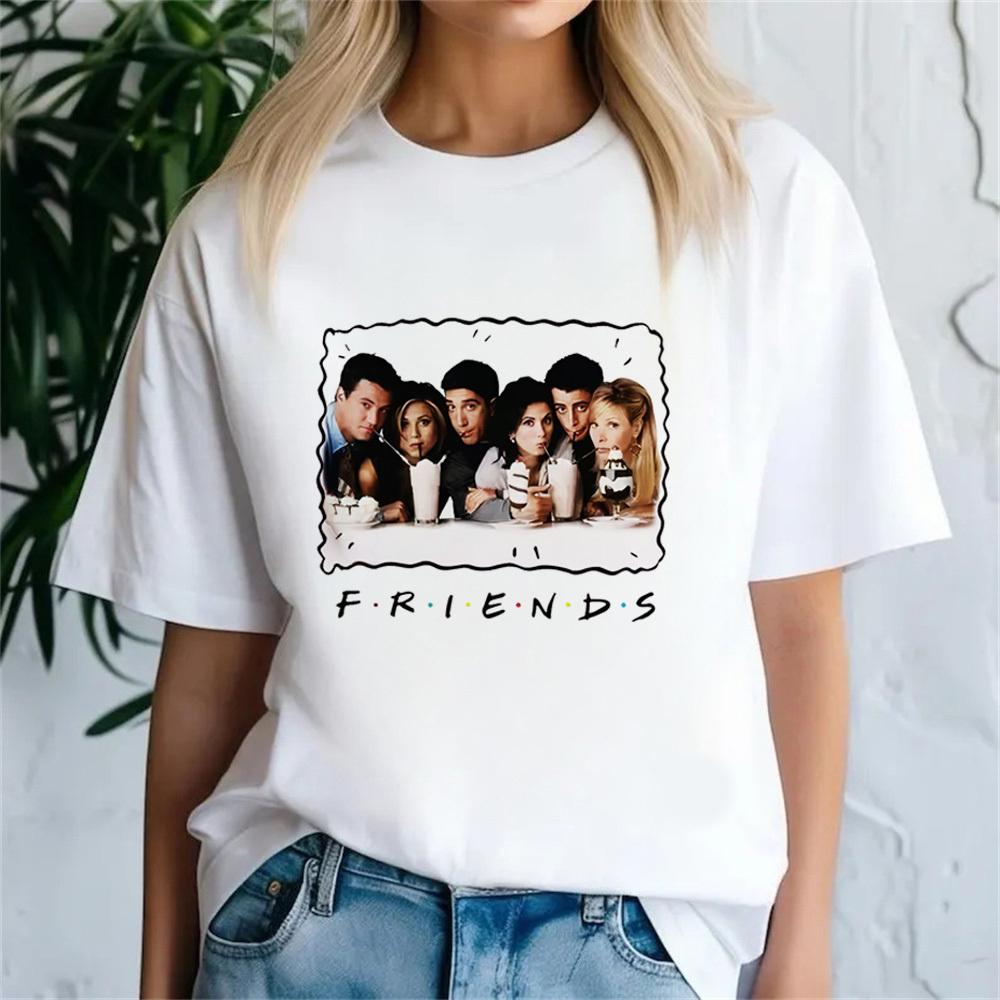 Friends Tv tshirt female graphic Psychedelic Pastel Trendy Colorful Punk t shirt Psychedelic 80s kawaii Retro
