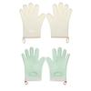 1 Pair Silicone Oven Gloves Anti-scalding Heat Resistant Up To 450 Degrees Fahrenheit Five Finger Oven Mitts Cooking Accessories