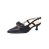 Fashion Pointy Head Shallow Mouth Butterfly Knot Stiletto Sandals Women Fashion Bun Head Line with Anti-slip Wear-resistant High Heels