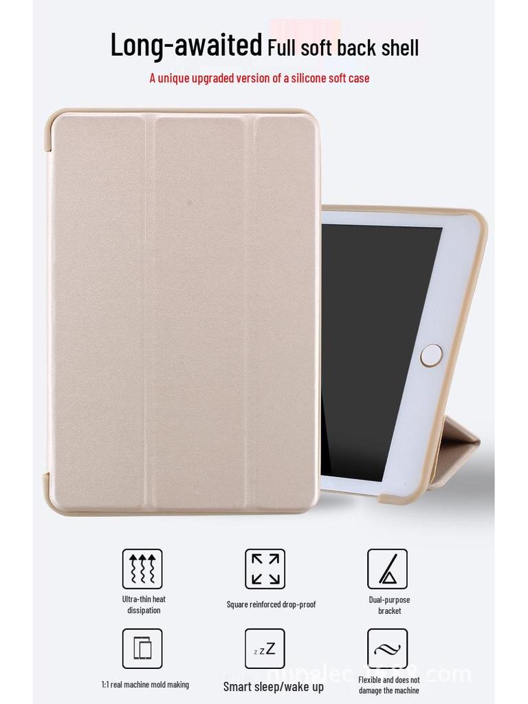 2024 iPad Air 6 Silicone Leather Case: 10.2-11 Inch Soft, Heat Dissipating, Anti-Drop Full Wrap Shell