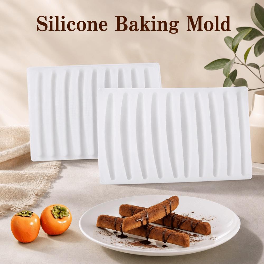 3D Silicone Chocolate Mould 10 Cavities Dessert Making Mold Portable Baking Mold Household