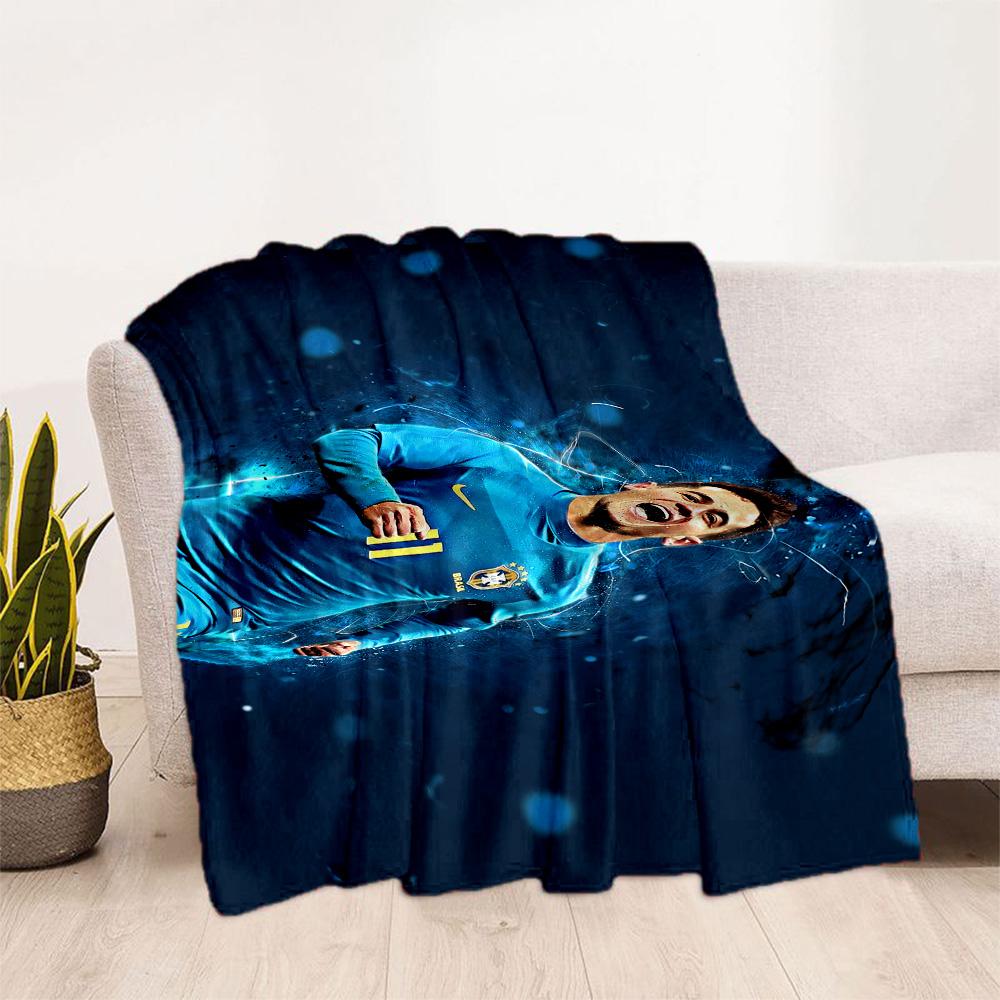 Brazilian Football Star Blanket Durable Comfort Suitable for Couch Office Chair Sofa for All Occasions Modern Best Holiday Gift for Friends Family