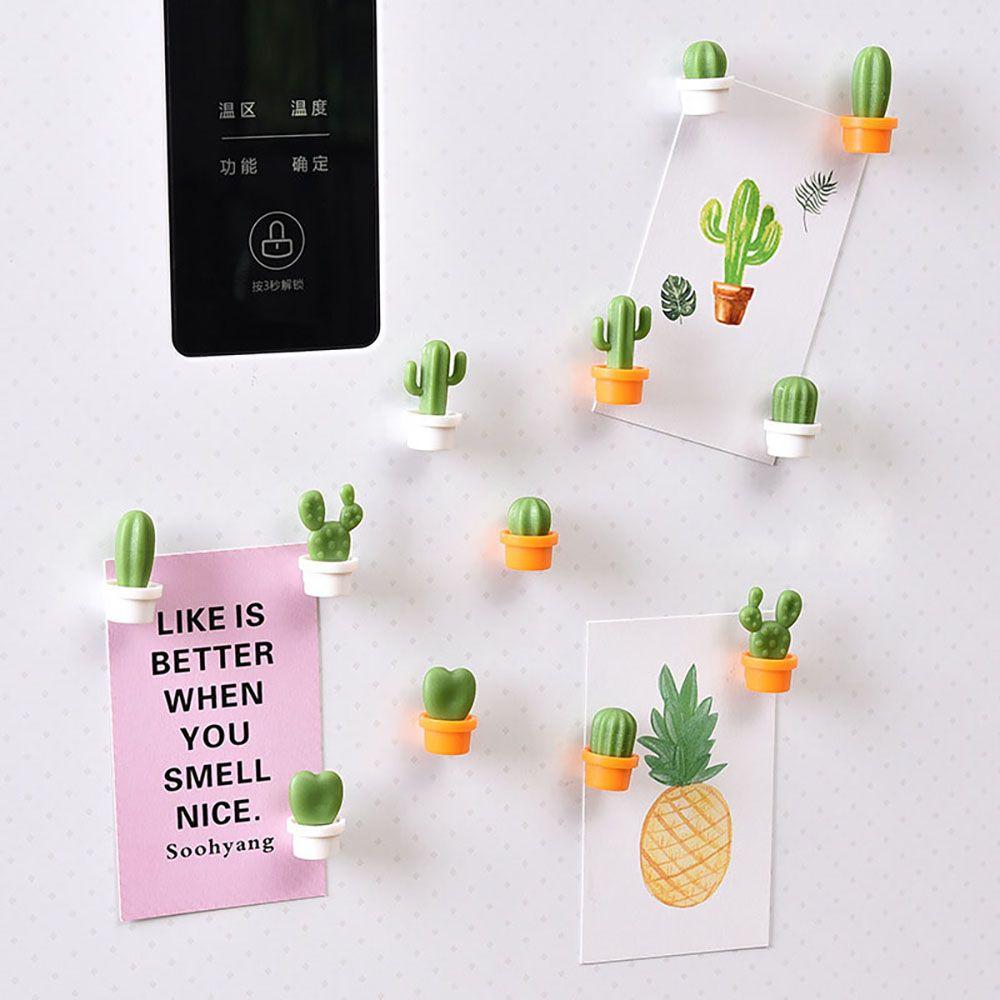 Room Message Board Magnetic Stickers Refrigerator Magnet Succulent Potted Miniature Cactus Bonsai