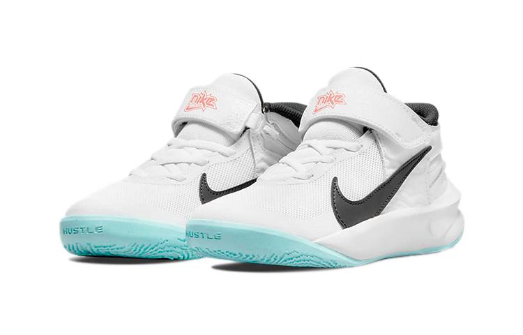 Nike Баскетбольные кроссовки Team Hustle D 10 Flyease, нескользящая подошва, амортизация, износостойкие, дышащие, низкие, DD7302-102