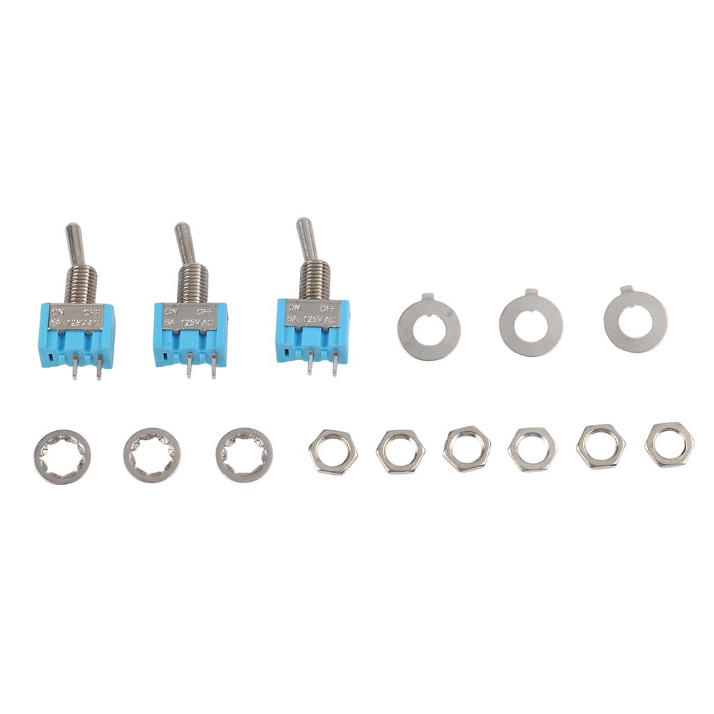 20Pcs MTS-101 2 Position For Toggle Switch Kit 2 Pin SPST ON-OFF 6A 125VAC Two Position Switch Kit Accessories