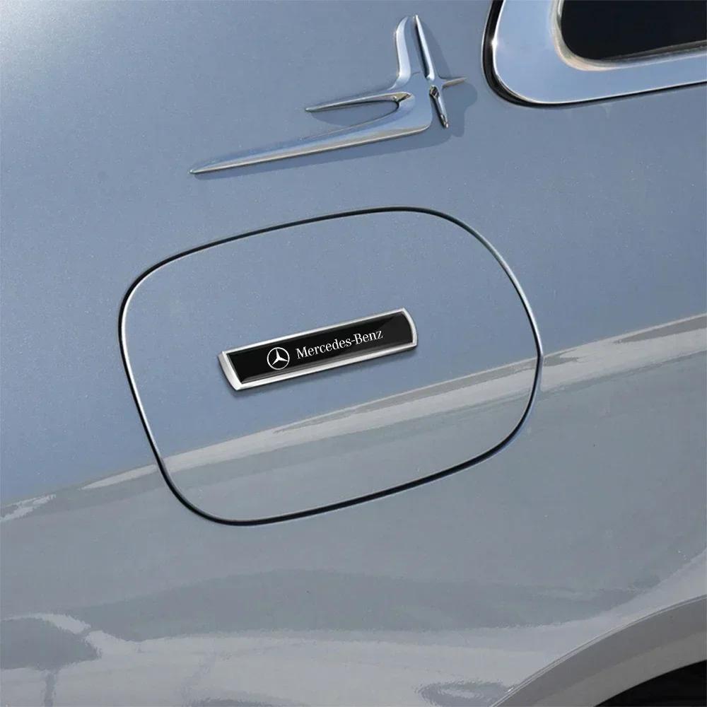 AABGV1 2Pcs 3D Metal AMG Emblem Car Body Fender Logo Stickers For Mercedes Benz B/C/E/S Class A Class C200L GLC GLE GLK CLA AMG