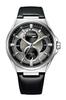 CITIZEN ATTESA Ring ACT Triple Moon Silver and Black Men's BU0060-09H Watch, Light-Powered Eco-Drive Solar, Line, Calendar, Phase,