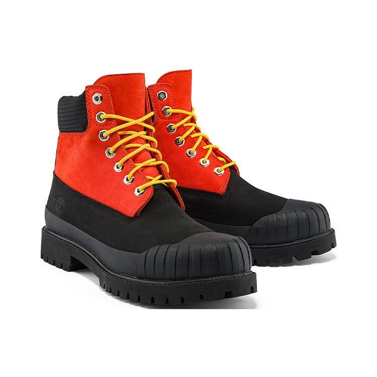 Timberland Outdoor Casual Short Waterproof Martin Boots Men Boots Orange Black A2KECW