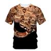 3D Print Scary Snake T Shirt Men Python Animal Graphic Tees Summer Street Women O-Neck Tops Loose Fashion Oversize T-Shirts