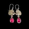 Pink Tourmaline Gemstone 925 Sterling Silver Jewelry Handcrafted Earrings 2.20" EE-44-18