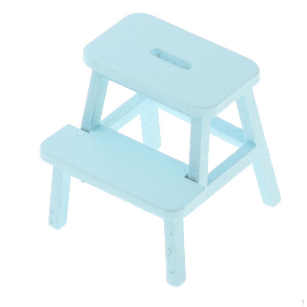 1:12 масштаб кукольный домик ступенька стул миниатюрное украшение мини мебель 2 табурета