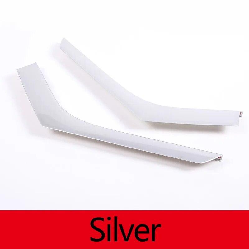 Для Land Rover Range Rover Evoque 2012-2018 ABS углеродное волокно/серебристый автомобильный центр управления боковой отделкой полоса наклейка автомобильные аксессуары