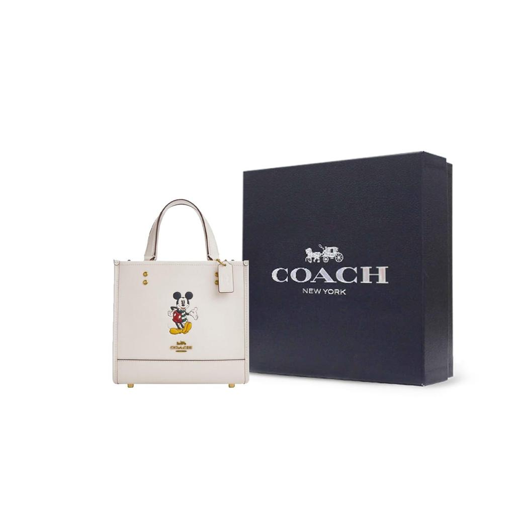 COACH Dempsey Leather Sheet Music Bag, Tote Bag, Shopping Bag, Shoulder Bag, Crossbody Bag, Handbag Small Women's Ecru CM843-B4CAH
