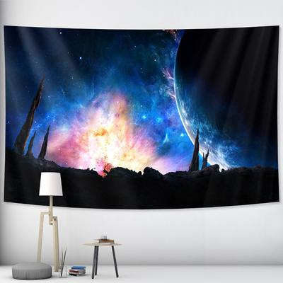 Гобелен «Звездное небо» Настенный гобелен Психоделическая сцена Мандала Гобелен с изображением колдовства Хиппи Бохо Декоративный гобелен Коврик для йоги