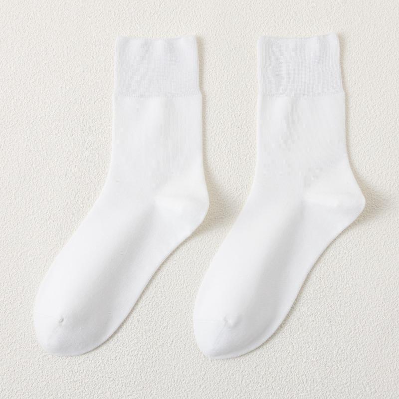Женские весенне-летние тонкие хлопковые однотонные дезодорирующие влагоотводящие носки-трубы без косточек