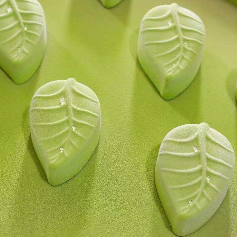 6-секционная пищевая силиконовая форма для листьев, форма для помадки, инструменты для выпечки шоколада, аксессуары для украшения мусса, формы для выпечки