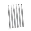 6Pcs Round Cup Burr 3/32'' Shank Professional Accessories Multipurpose for Rotary Tools Jewelry