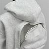 Women's  Fashion Zipper Hoodie Long Sleeve Hooded Pullover Sweatshirt Casual Solid Color Tops With Pockets