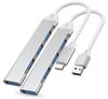 USB-набор мини-хаба для данных, совместимый с Windows, iPhone и другими, 4-в-1, 2 порта USB-A и USB-C, высокоскоростная передача данных по нескольким портам