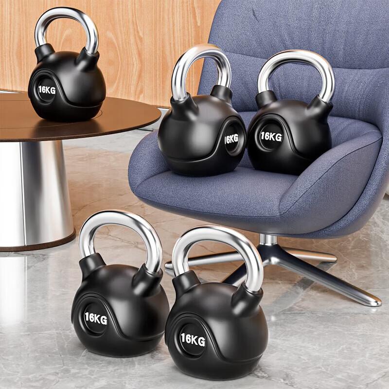YANBO Pure Steel Rubber-Coated Kettlebells & Rack