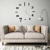 VidaXL 3D Wall Clock Modern Design XXL Black Home Decoration Living Room 50635