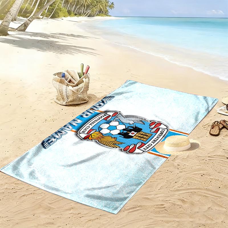 Coventry City Football Club Print Beach Towel, Large Soft Quick Dry Towel for Beach Camping Swimming
