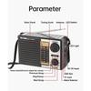 Многофункциональное радио на солнечной батарее AM FM SW, с поддержкой TF-карты, USB-накопителя, портативное радио с Bluetooth-динамиком