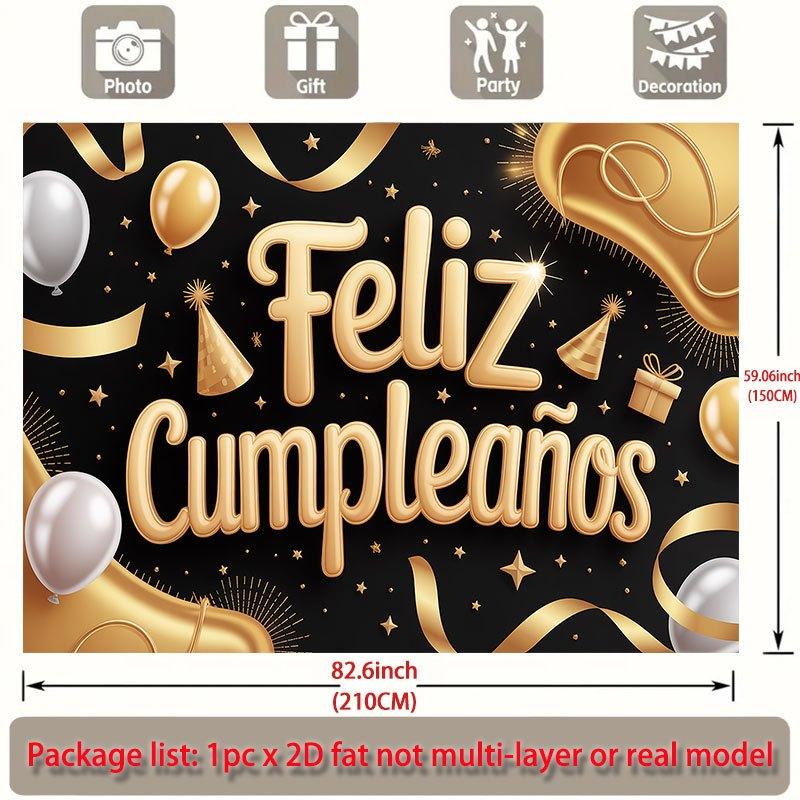 Party Backdrop Flat Feliz Cumpleaos Events Wedding Coming Ceremony Four Season Event Backdrop Decoration Front Door Decor Theme