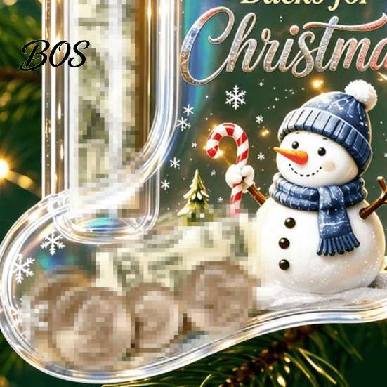 Ornament for Christmas Tree Cash Gift Stocking, Money Holder Hanging Ornament, Unique Creative Present Xmas Decoration Holiday Surprise