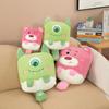 Creative Strawberry Bear Red Bean Ice Cream Plush Toy Children's Doll Summer Mung Bean Ice Cream Home Throw Pillow
