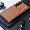 NILLKIN For Samsung Galaxy S23 Ultra with Slide Cover Camera Protection Flip Leather Cover For Samsung Galaxy S23 5G (2026) Case